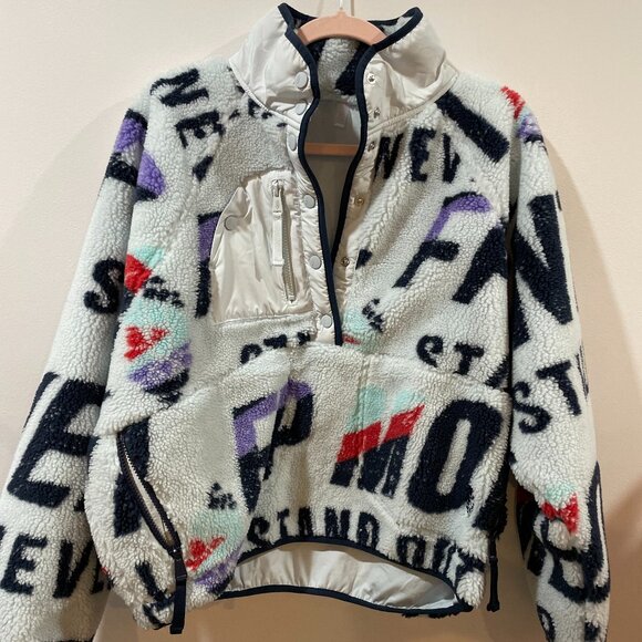 NWT Free People Hit The Slopes Printed Pullover Women’s Stand Out Never Still M - Picture 6 of 10